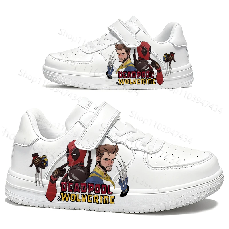 

Детские белые кроссовки «Антигерой Дэдпул», новая модель, дизайн с 3D-печатью по мотивам фильма, для скейтбординга, для мальчиков и девочек, серия