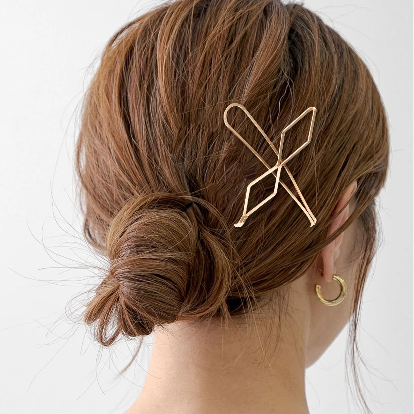 16 個の金属ヘアピンセット女性のヘアクリップ花嫁の結婚式のパーティーミニマリストボビーピンバレッタヘアアクセサリー