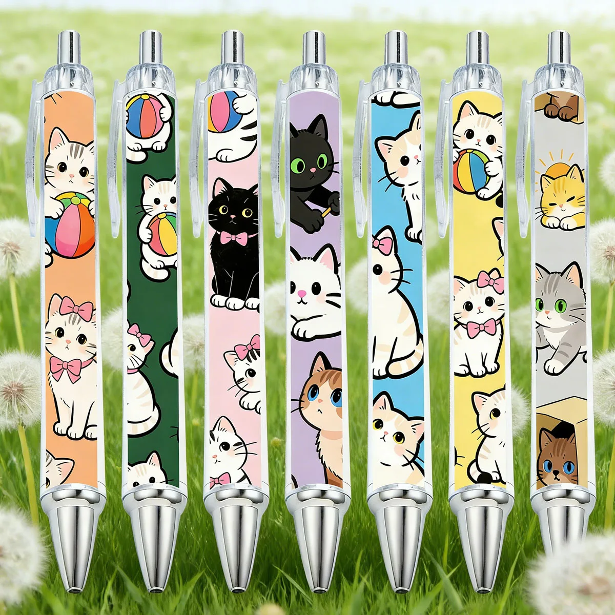

7 шт., ручки для туалетной бумаги с рисунком кошки, подарки для мероприятий, шариковые ручки, канцелярские принадлежности, офисные шариковые ручки