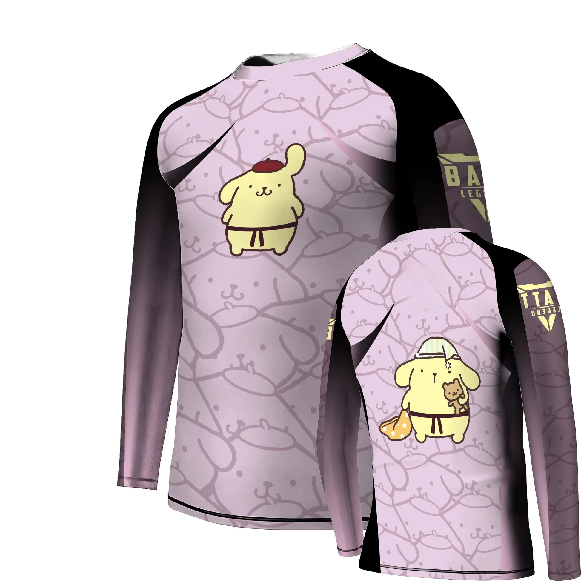 

Быстросохнущая ткань с 3D-печатью Pompompurin для мужчин и женщин, взрослых и детей, низ с длинными рукавами и короткими рукавами