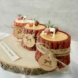 3D Tree Stump Succulent Flowerpot Silicone Mold Handmade Aromatherapy Candle Cup Mold DIY Gypsum Decoration Plaster Mould