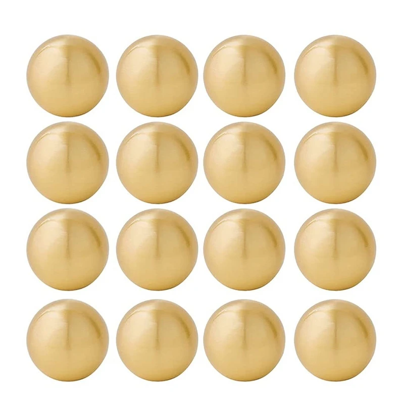 

16Pcs Drawer Cabinet Knobs Pulls Brass Gold Knobs For Cabinets For Kitchen Cupboard Bedroom Furniture Door (With Screws)