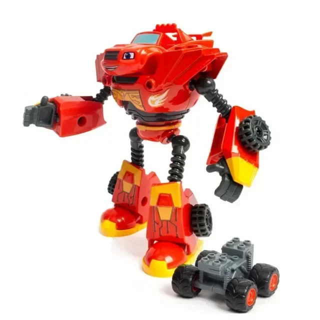 Anime Figuur Blaze Monster Machines Cartoon Vervormd Auto Model Actiefiguren Speelgoed Jongens Verjaardag Plastic Legering Collectible Geschenken