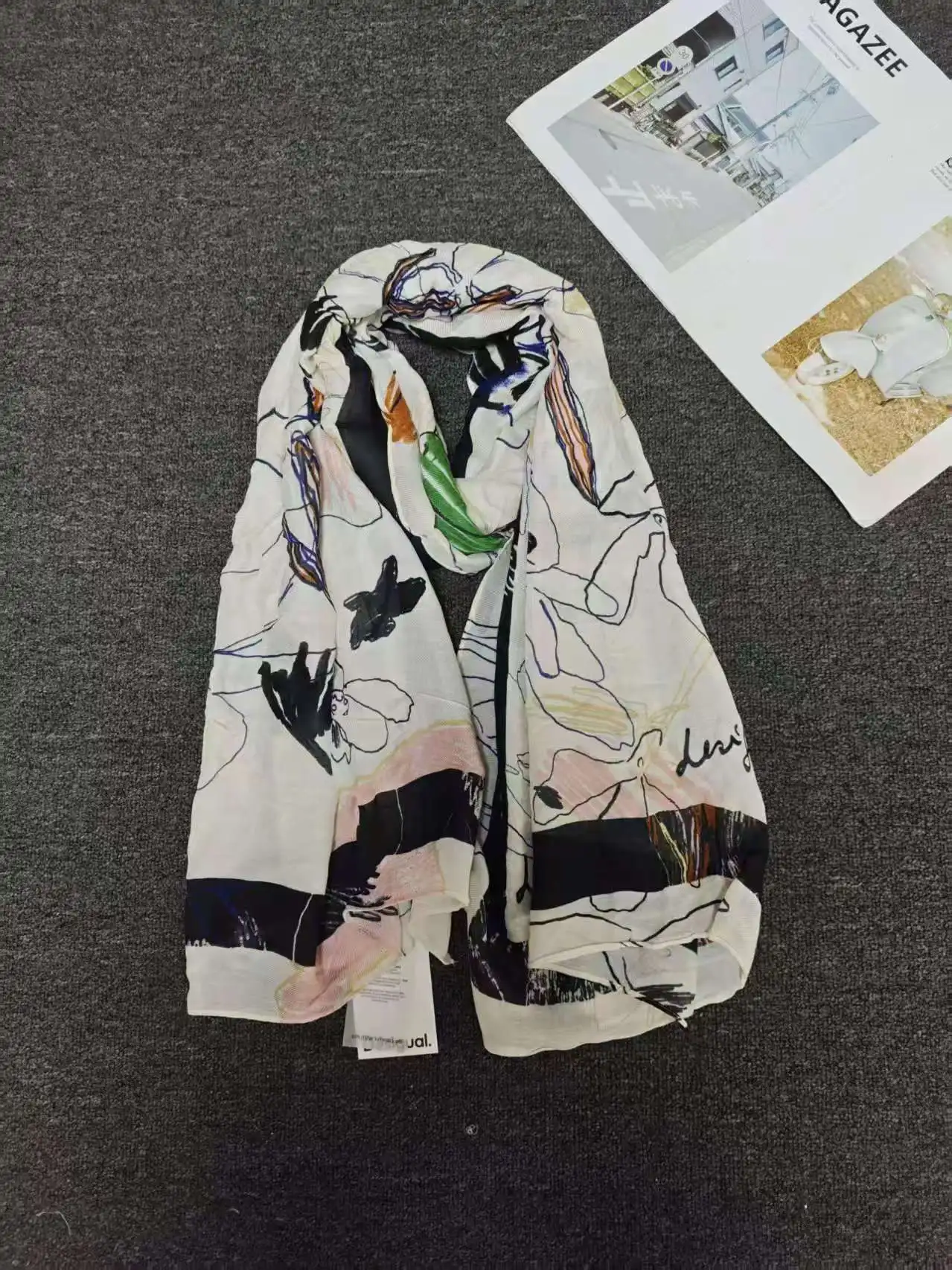 Original foreign trade order, Spanish new embroidered printed sunshade travel decoration women's scarf