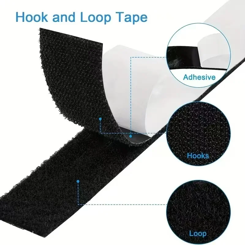 Hook And Loop Mounting Tape Sewing Touch Fastener Magic Tape  House DIY Self Adhesive High Bond  Traceless Home Sticker Strap