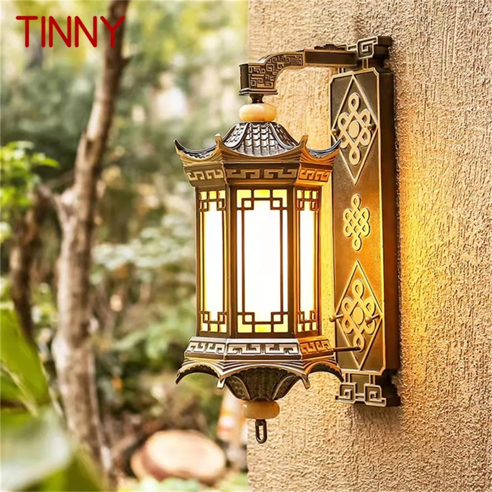 

TINNY Outdoor Wall Lamps Bronze Lighting LED Sconces Classical Waterproof Retro for Home Balcony Decoration