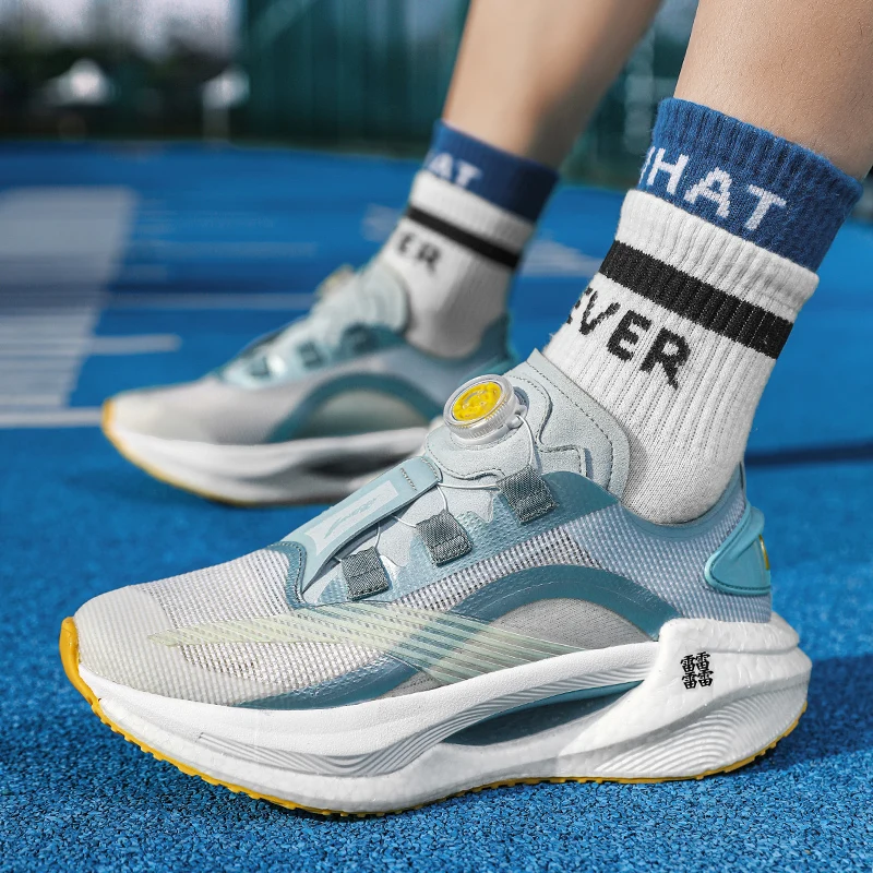 Herren-Laufschuhe mit Drehverschluss, atmungsaktivem Mesh-Gewebe, leuchtendem Popcorn-Graffiti, Modelljahr 2025_voghion.com