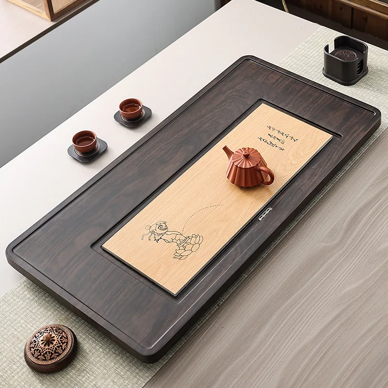 

The new Nezha household tea tray is made of simple drainage tea table, office tea tray
