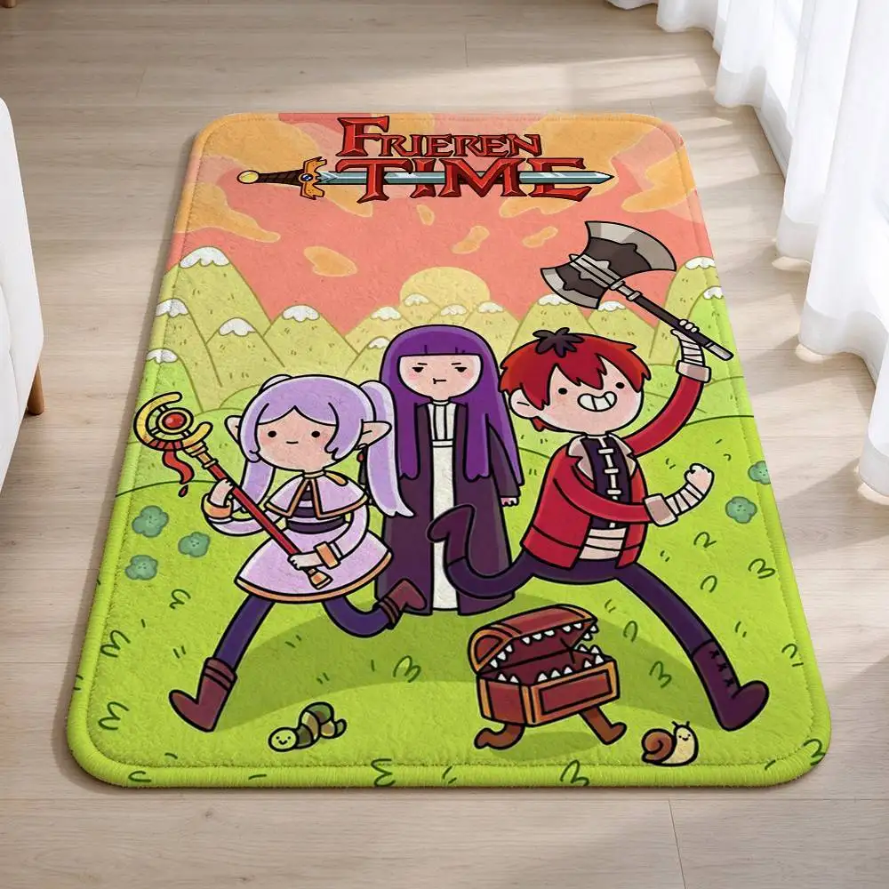 F-Frieren Anime Beyond JourneyS End Home Decor Short Plush Floor Mat, Non-Slip & Easy to Clean for Multi Doorways