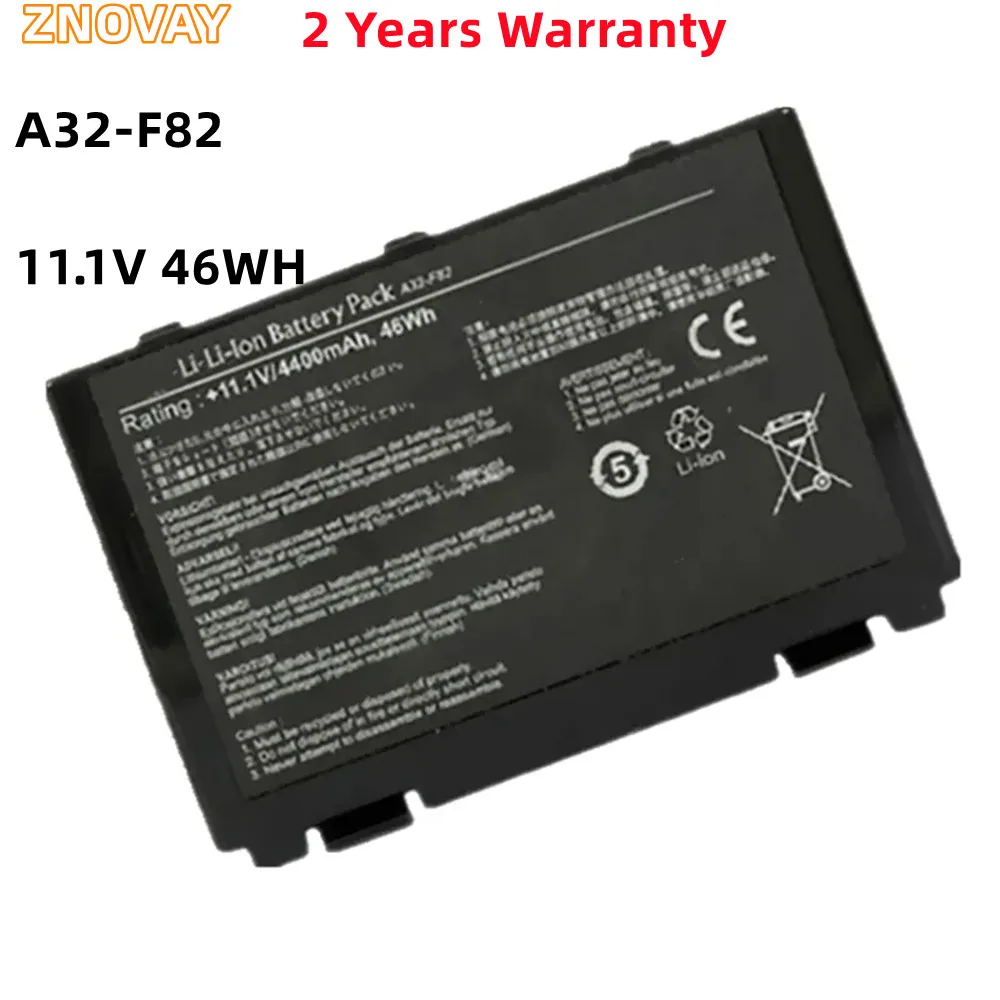 

ZNOVAY 10.8V 5800mAh A32-F82 Battery For ASUS A32-F52 F52 K40A K50IJ K50 K51 K50AB k40IN K50ID K50IJ K40K50IN K60 K61 K70 K70AB