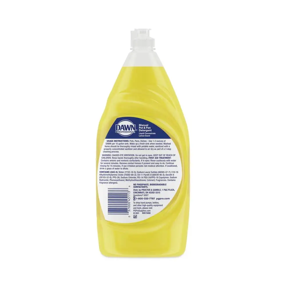 Pot Pan Dish Detergent Lemon 38oz Bottle Cuts Through Grease Leaves Dishes Squeaky Clean Grease Cleaning