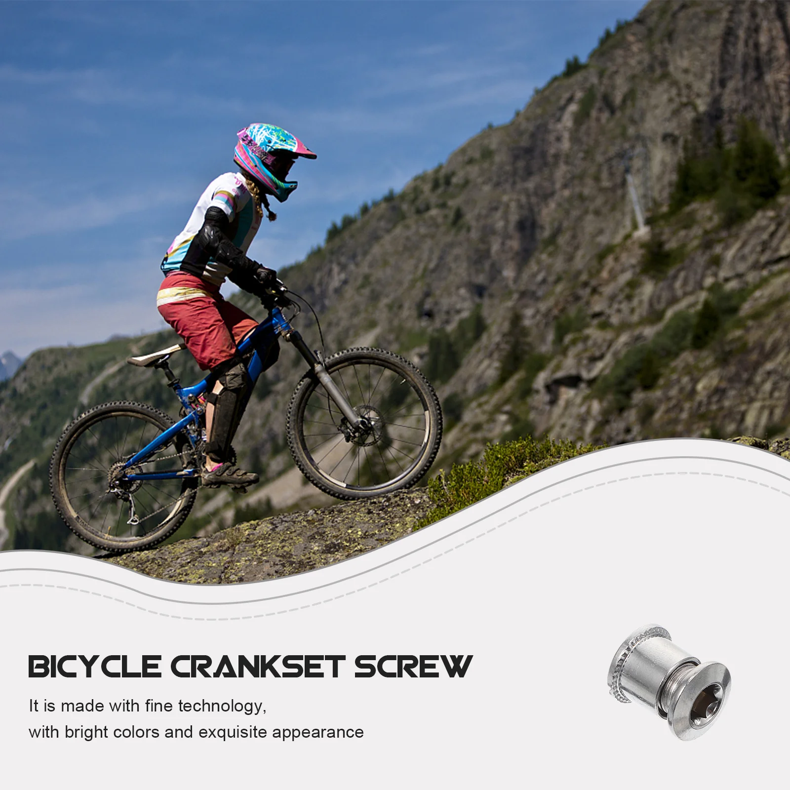 

12Pcs Durable Electroplated Steel Chainwheel Screws Easy Install Cycling Accessory Bright Colors Long Life Cankset Screw