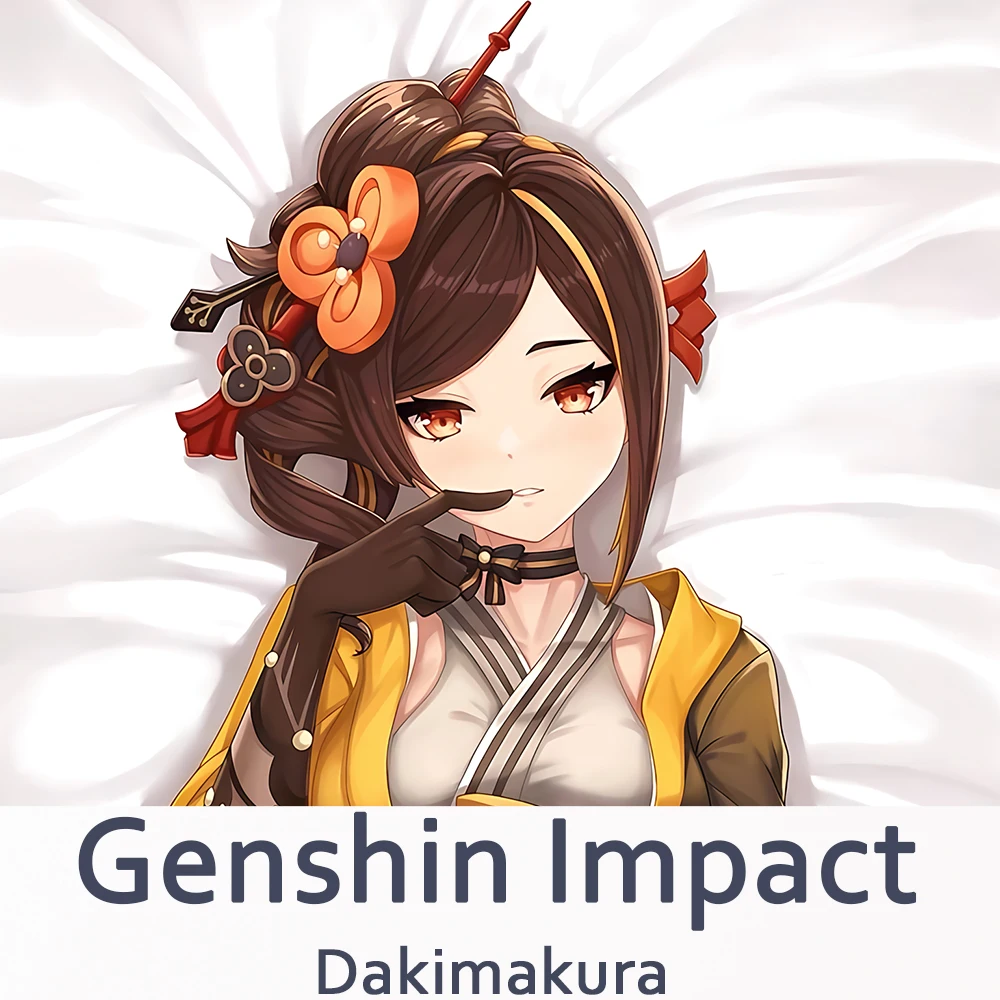 Dakimakura Anime Genshin Impact Chiori Fullbody Double-Sided Pillow Cases Decorative Cushion Cover