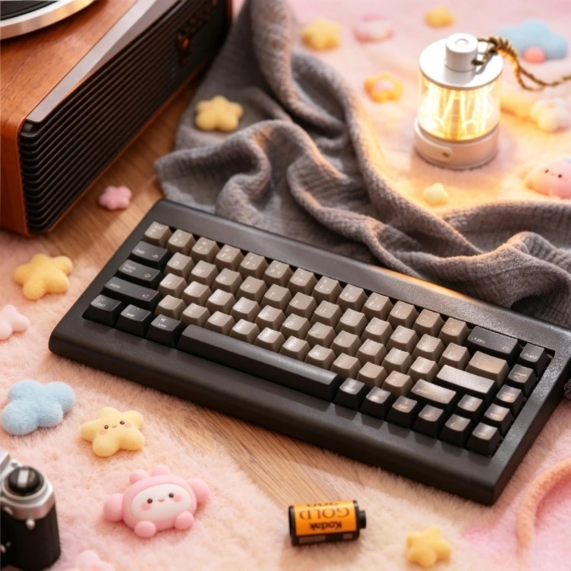 Retro Wireless Mechanical Keyboard Tri-mode HMX Customized Switch Hot-swap Office Gaming Keyboard Accessorie Custom HMX Axis