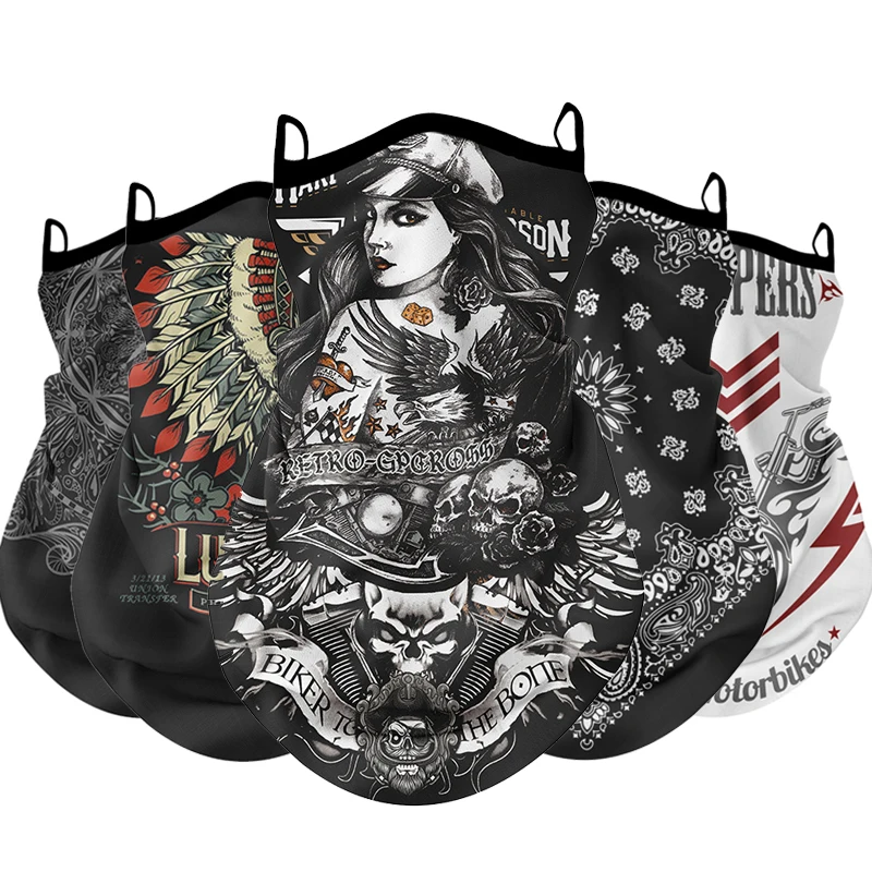 GPCROSS Balaclava Motorcycle Face mask Breathable Scarf Multifunctional Half Face Mask Snowboard Neck Triangle Scarf Hats