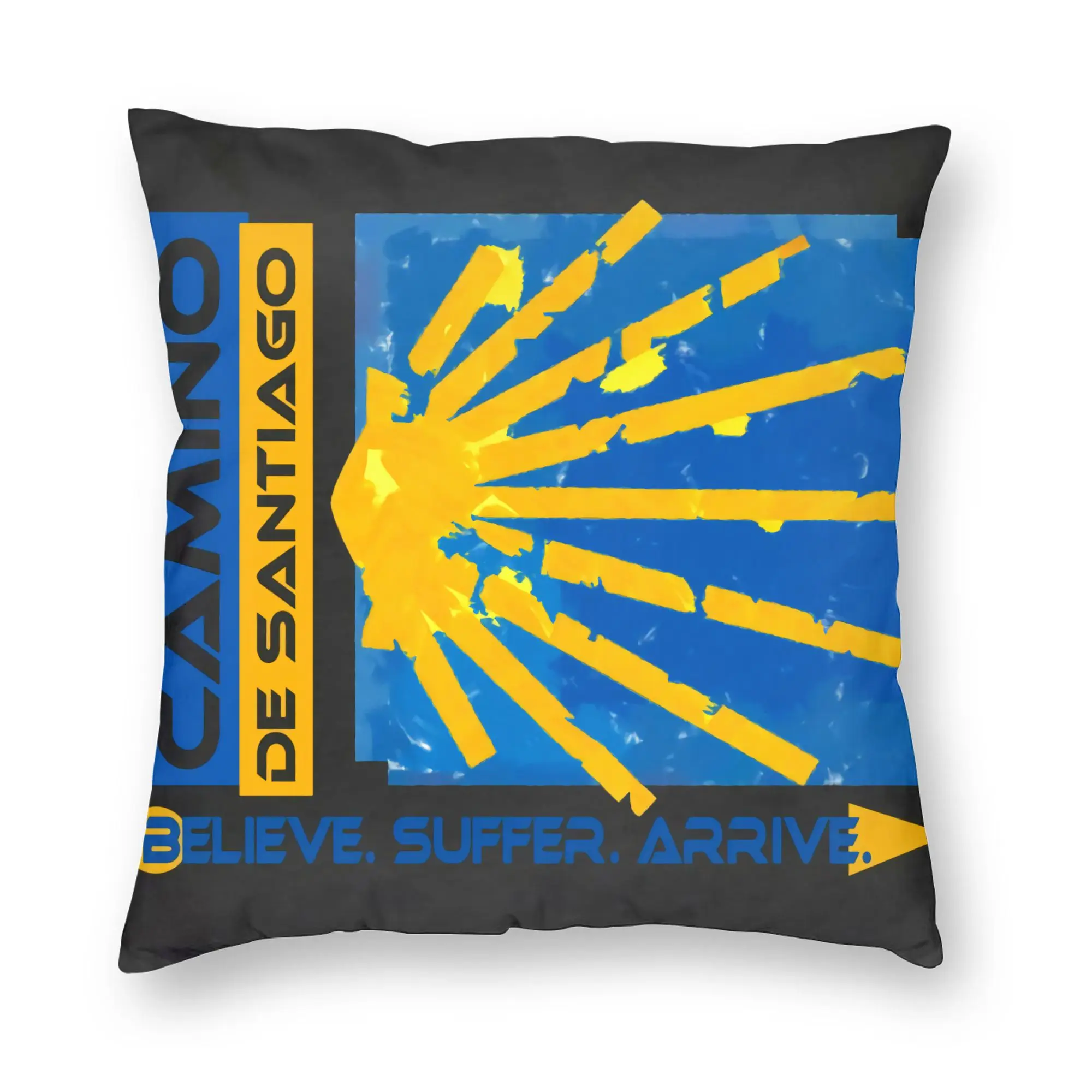 Camino de Santiago. Way of St. James. Hiking1 Cushion Cover 45x45cm  Soft Modern Pillow Cases for Car Sofa