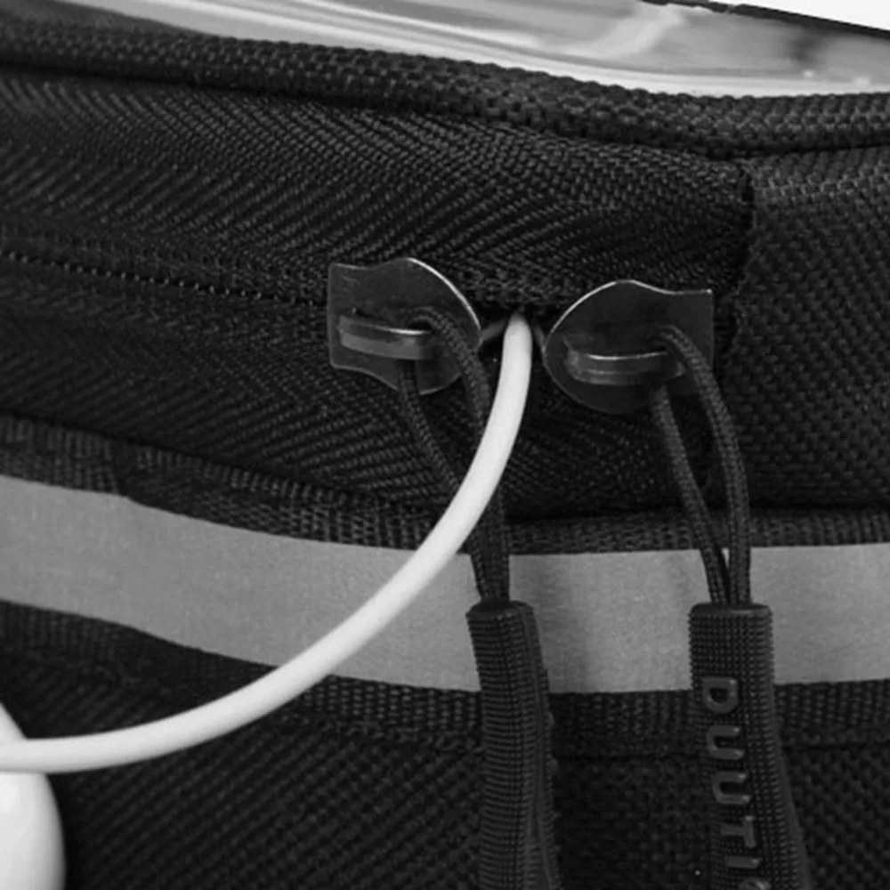600D Nylon , TPU Bike Touchscreen Phone Bag Hook and Loop Straps Easy Installation Bicycle Phone Bag Lightweight
