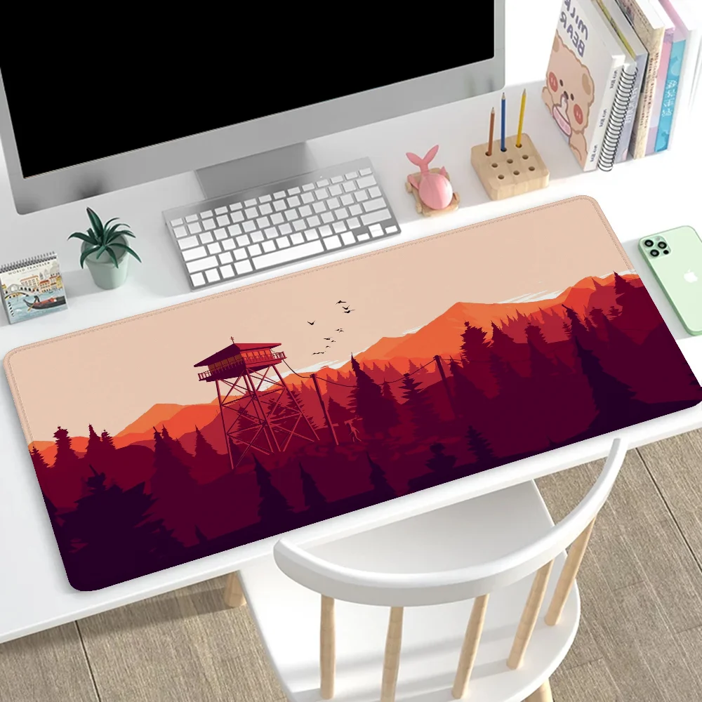 Deep Forest Firewatch Gamer Cabinet Mouse Pad Large Pc Gaming Setup Accessories Desk Mat Mousepad Anime Mats Office Xxl Mause