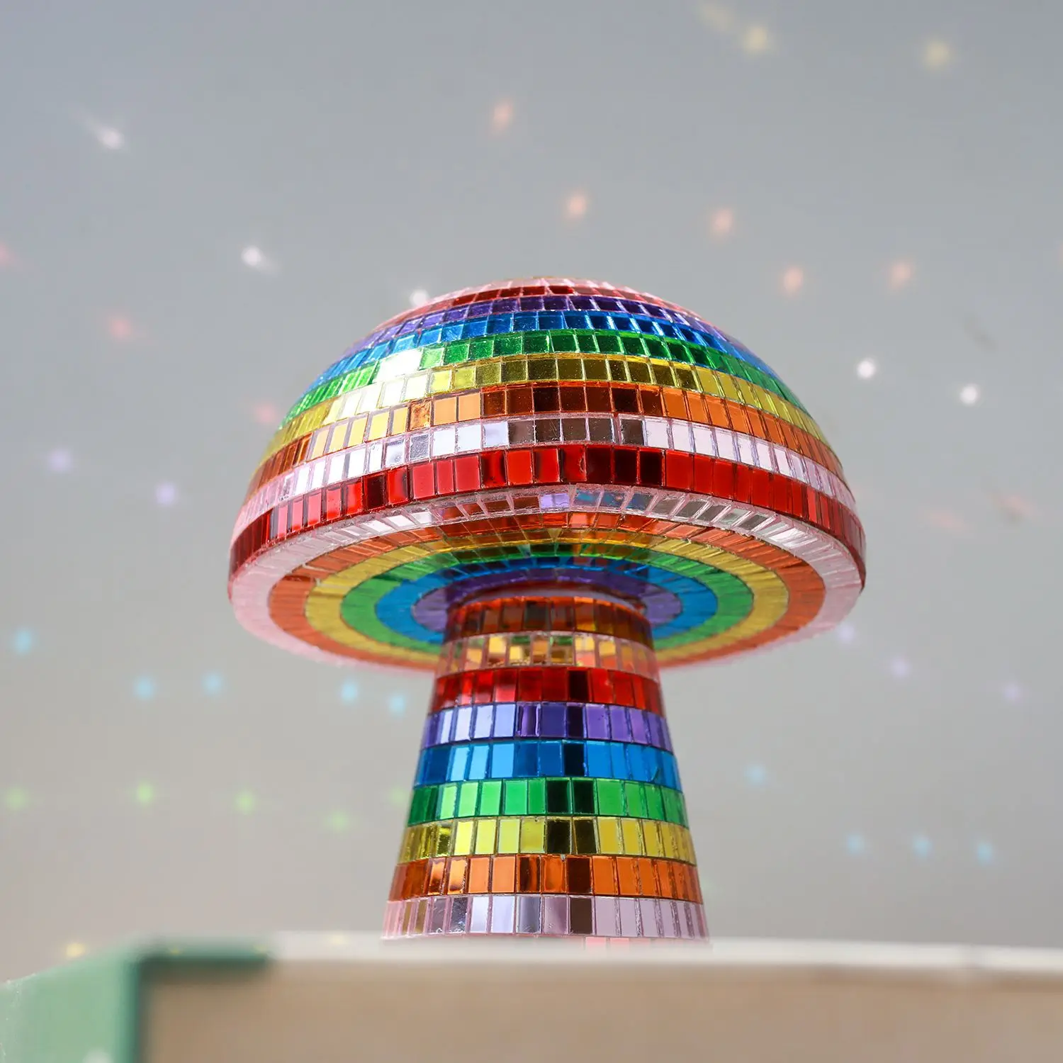 Pilzförmige Spiegelkugel-Fliesen Disco-Pilze für Heim-Party-Dekoration Mosaik-Pilz-Discokugel für Themenpartys Schlafzimmer Bar