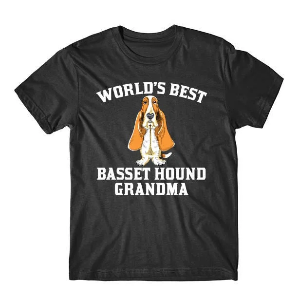 World'S Best Basset Hound Grandma Dog T Shirt By Really Awesome