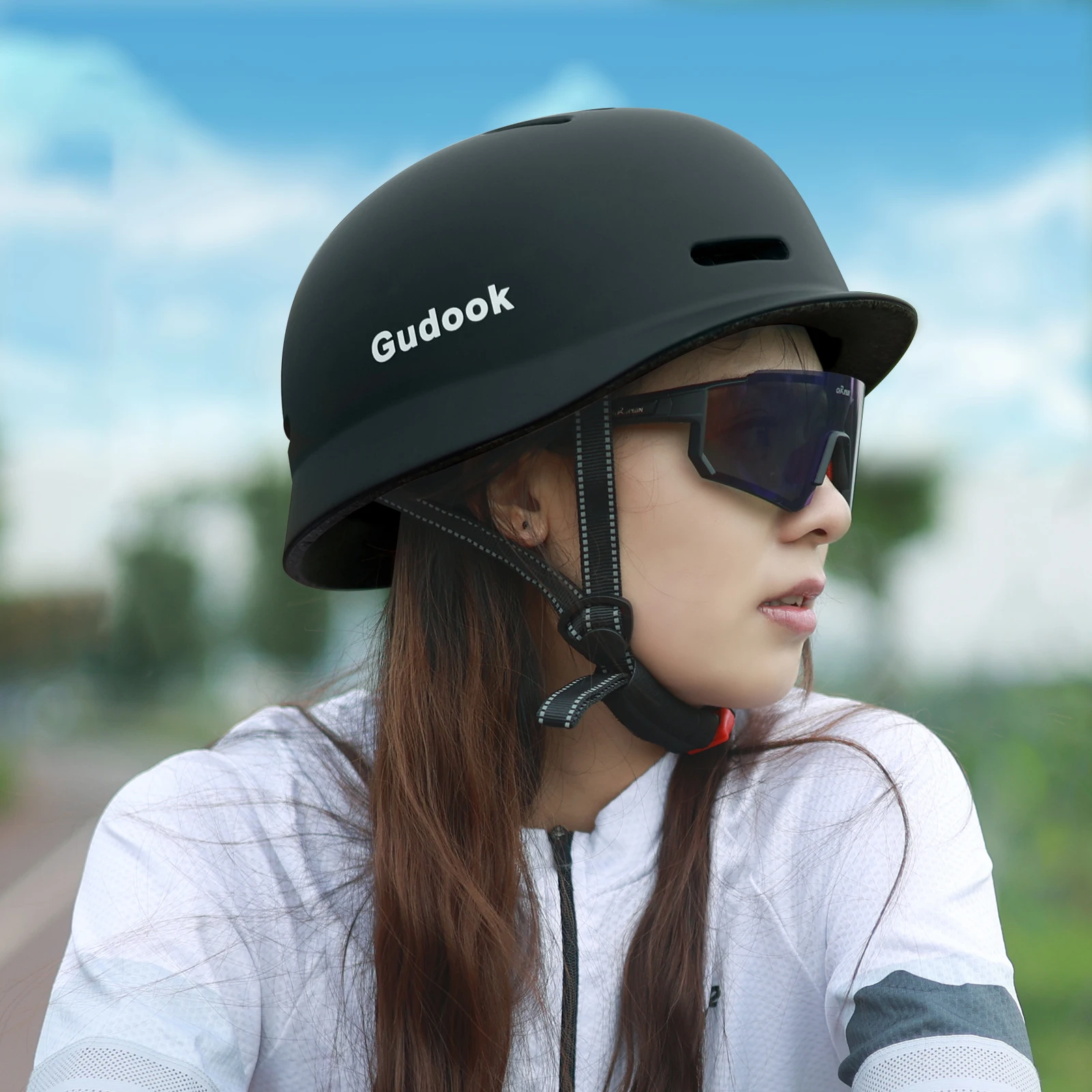 

Велосипедный шлем GUDOOK для взрослых для мужчин и женщин — защита для мультиспортов, велосипедный шлем в стиле ретро для BMX, катания на коньках, скутеров и коньках