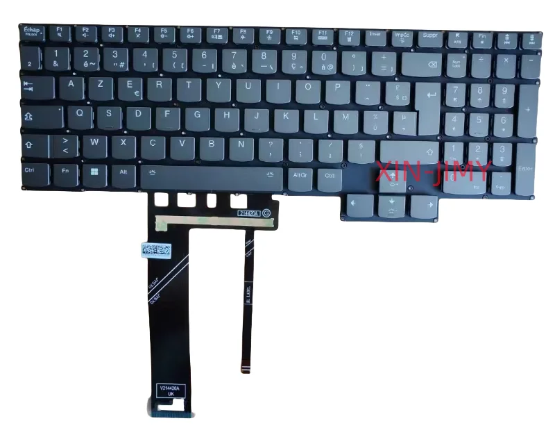 French White Backlit AZERTY Keyboard for Lenovo Legion Pro 5 16IRX8 16ARX8, 5-16IRX8 5-16ARX8 82WM