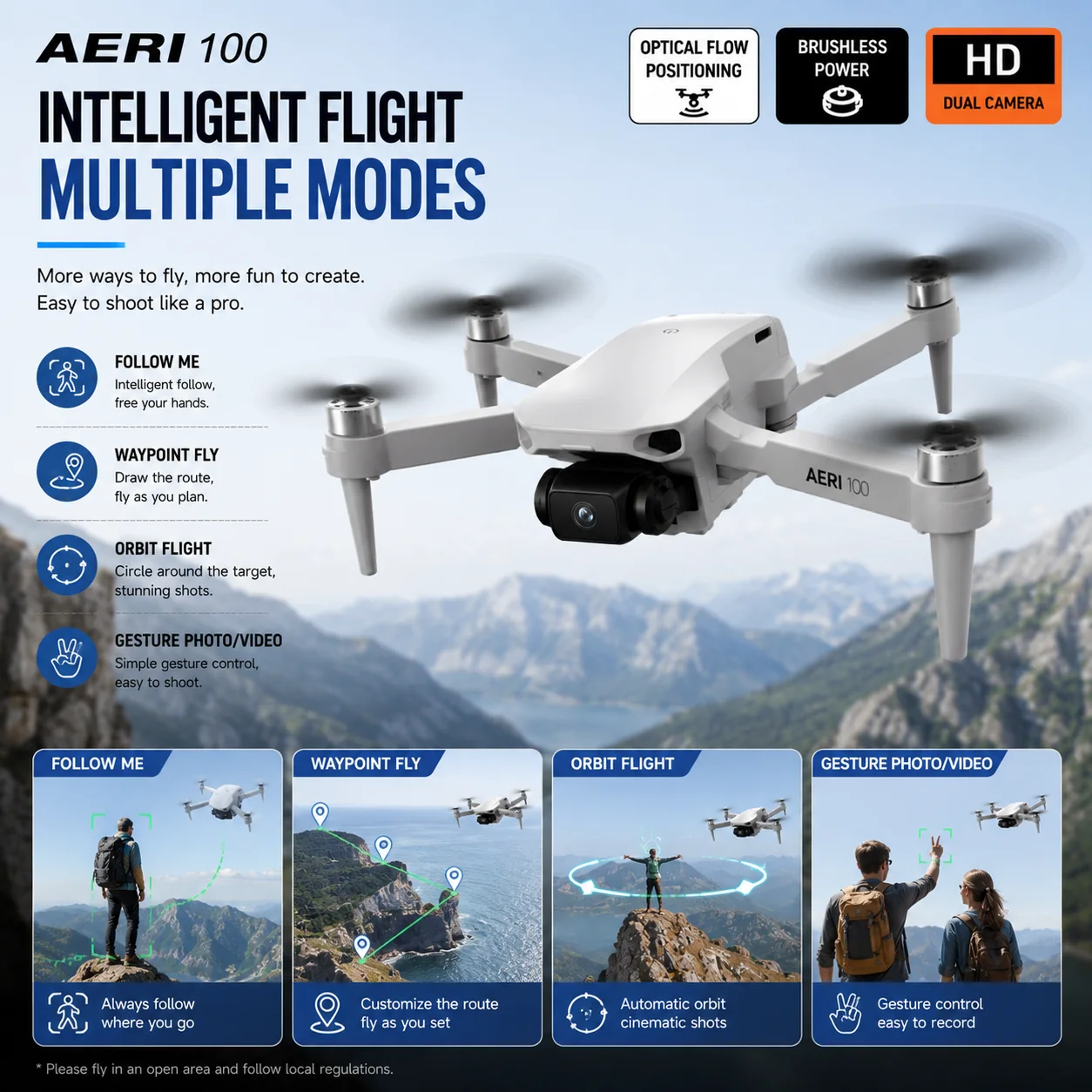 Drone Camera Hd - (YENİ) Aeri 100 Oyuncak Uzaktan Kumandalı