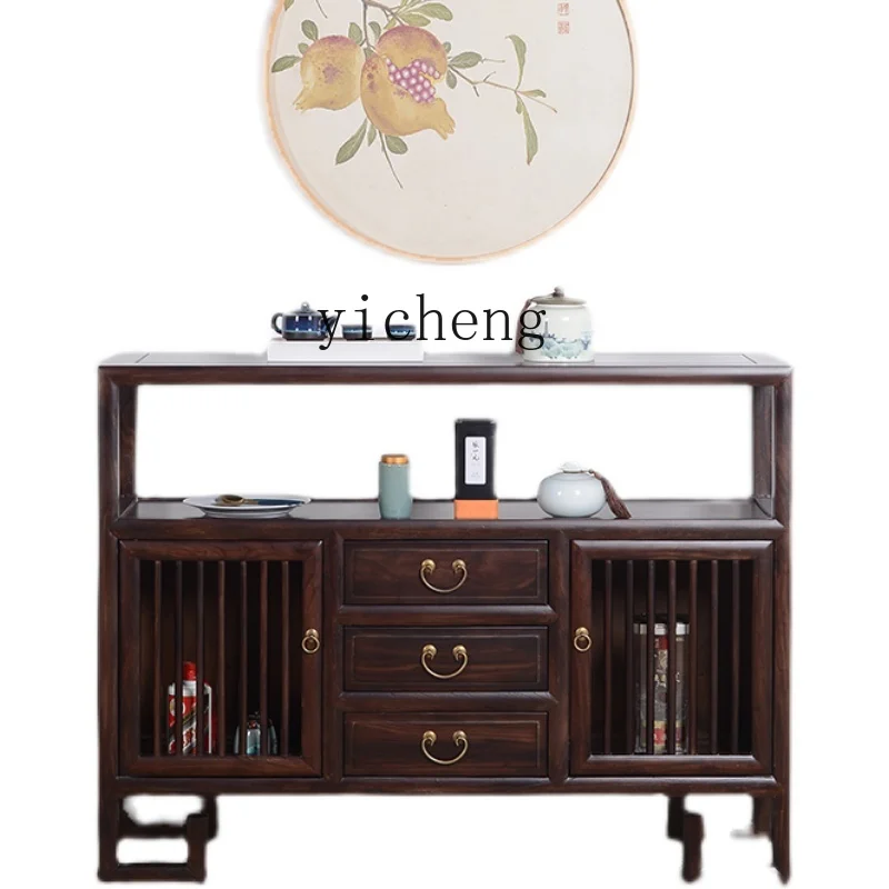 XL Sideboard Cabinet Solid Wood Tea Cabinet Locker Side Cabinet Wine Cabinet Cupboard Restaurant