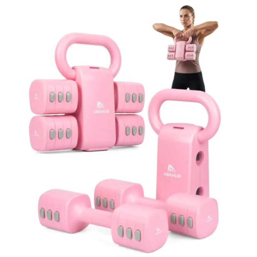 

Набор регулируемых гантелей 4-в-1 для домашнего спортзала, 11 фунтов, для женского фитнеса, стальные, черные