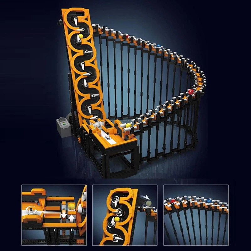 Mould King 26008 Great Ball Contraption Harp Track Bricks MOC Building Blocks Educational Puzzle Creative Xmas Toy Gifts 1508PCS