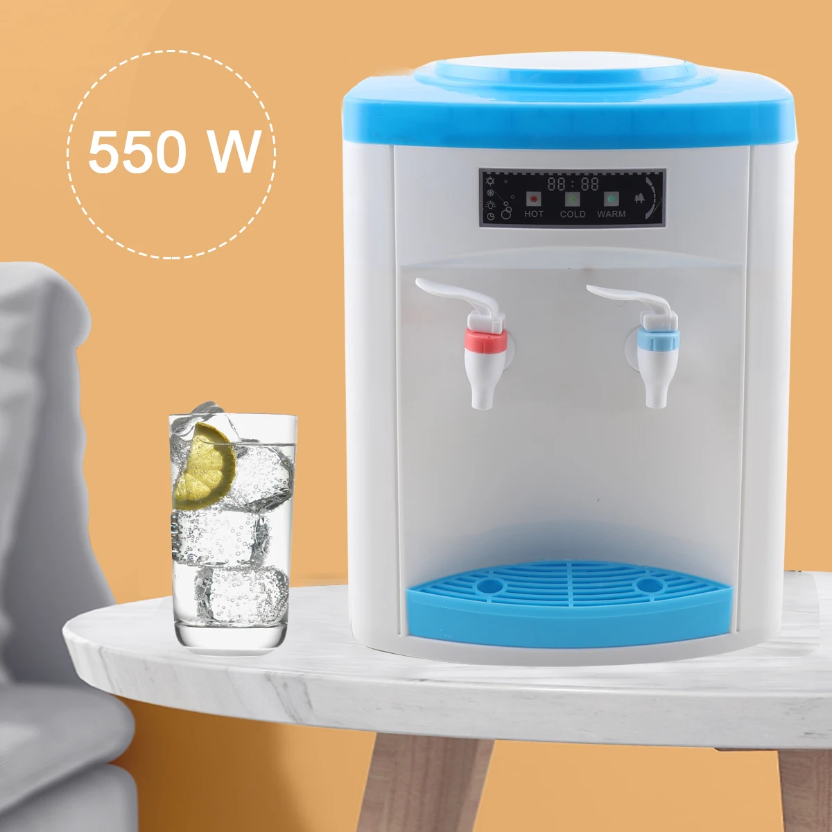 5 Gallon Ice Hot Cold Water Dispenser Table Top Mini Water Dispenser Electric Desktop Small Table Drinking Machine Office Home