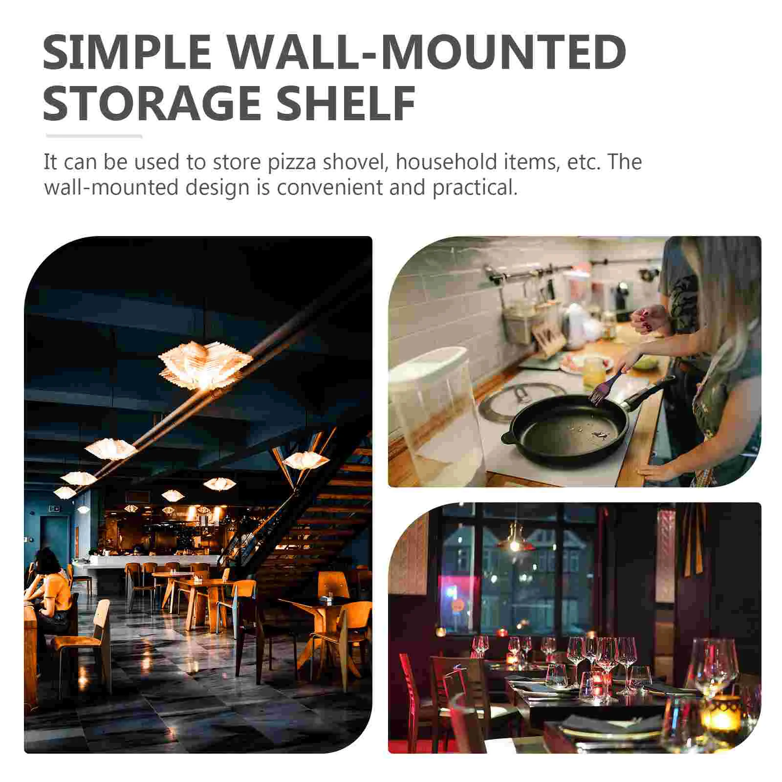 Storage Mat Sundries Holder Pizza Tool Rack Wall Hanging Durable Basket Home Decoration