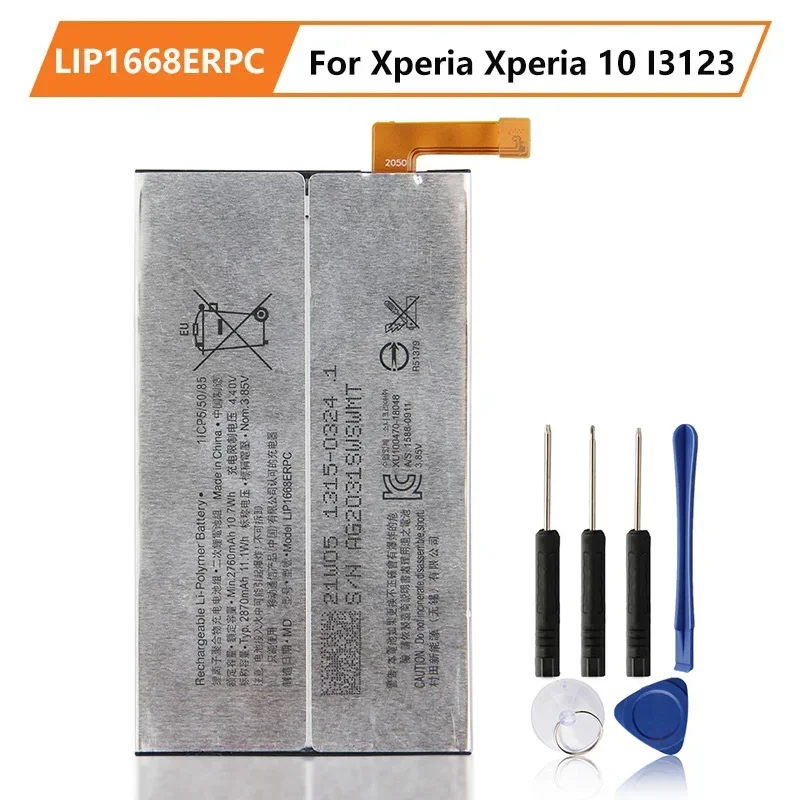 Production Date 2024 Replacement Battery For SONY Xperia 10 I3123 LIP1668ERPC SNYSQ68 Rechargeable Phone Batteries 2760mAh