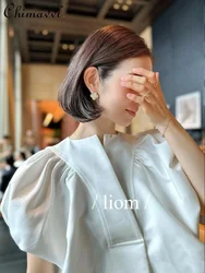 2024 Summer Clothes New Japanese Style Sweet Puff Sleeve White Shirts Fashion Loose Slimming Top for Women Elegant Blouses