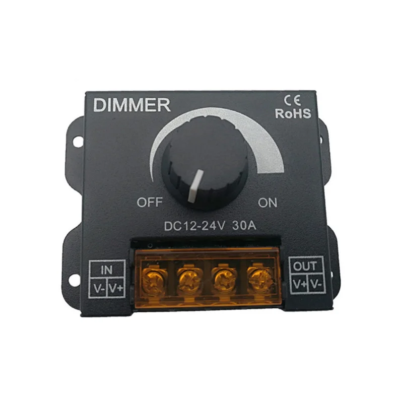 Dimmer 12V-24V Dimmer Interruptor de brilho monocromático LED Light Strip Light Strip Controller