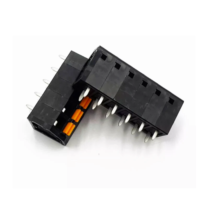 (1 Pcs) KFM736L-5.0mm Screwless Spring Loaded Push PCB Terminal Block Single Row Pin 736L 2P 3P 4P 5P 6P 7P 8P 9P 10P~24P