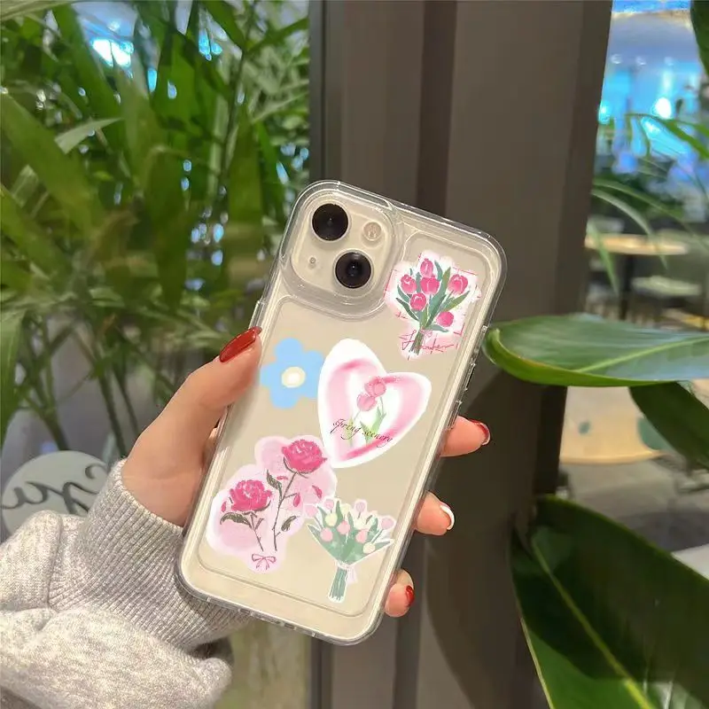 30pcs/pack Hand-painted Tulip Sticker Graffiti Stickers DIY Luggage Stickers Notebook Phone Case Wall Decor Stickers Kid Toys