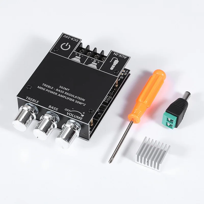 ZK-502MT Modulo scheda amplificatore di potenza HIFI digitale audio stereo Bluetooth 2.0: efficiente, compatto, 50 W * 2, controllo bassi e acuti