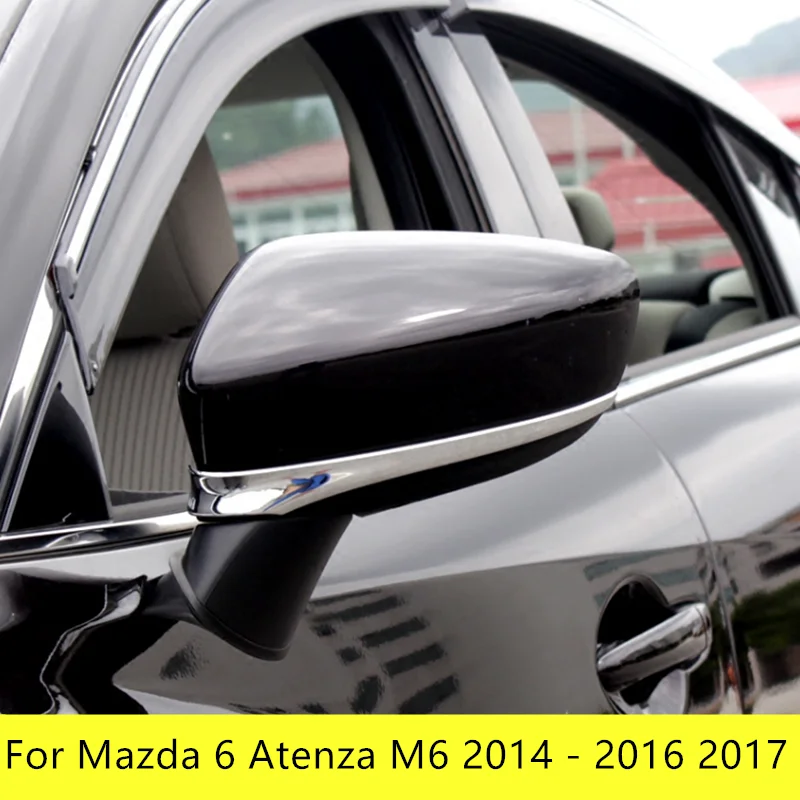 

Car Styling Chrome Side Door Rearview Mirror Cover Trim Strip Overlay Lid Decoration For Mazda 6 Atenza M6 2014 - 2016 2017