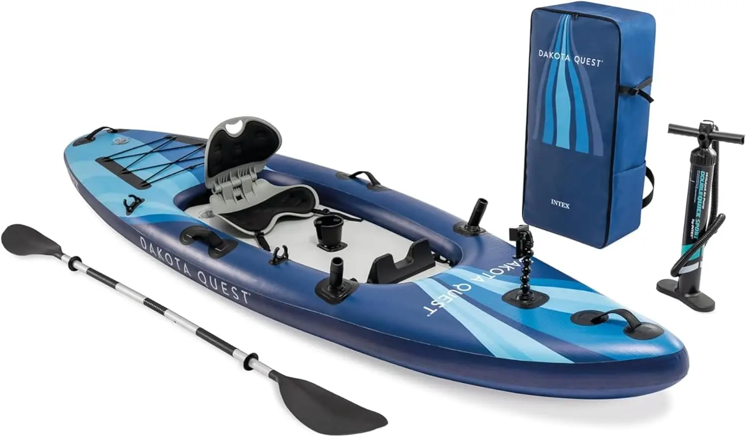 10.5-Foot Inflatable Sit-On-Top Kayak That Folds into a Backpack, 352-Pound Capacity, with Hand Pump, Paddle, and Phone/Action Camera Mount