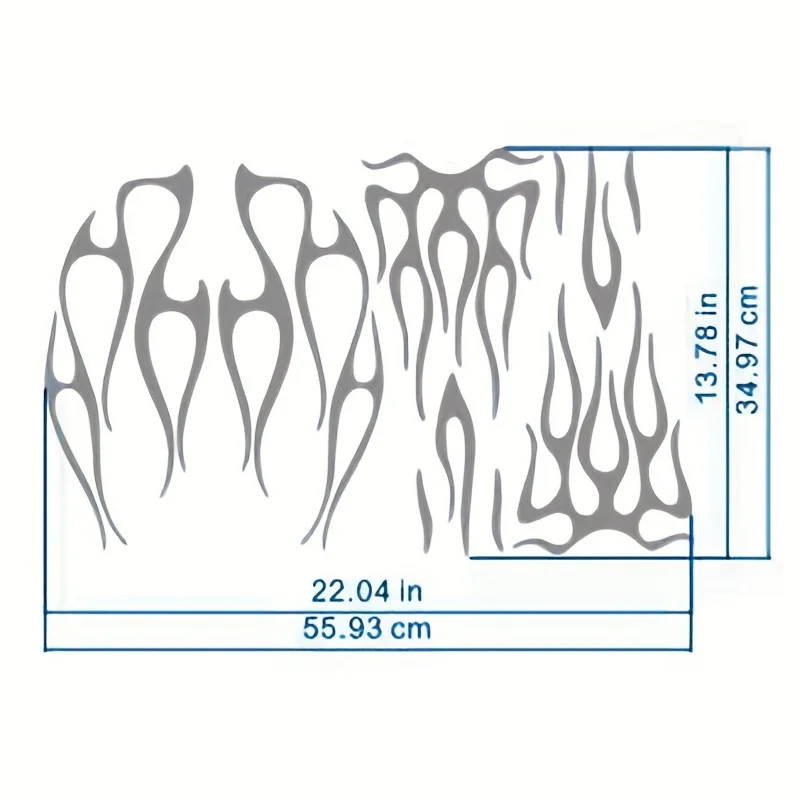 Motorcycle Silver Flame Stickers Waterproof Motorbike Tank Decals for Honda Shadow VT750 Universal Moto Accessories