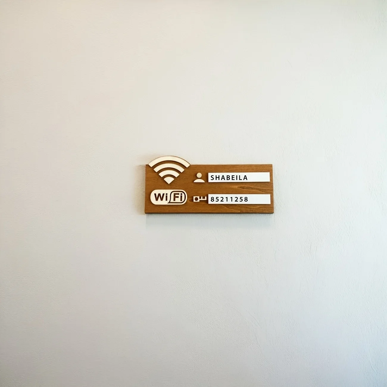 1 Stück Rustikales Holz-WLAN-Passwort-Schild, Vintage Wandmontiertes Drahtloses Netzwerk-Indikator-Schild, Multifunktionales Wohndekor-Accessoire – Detail 7