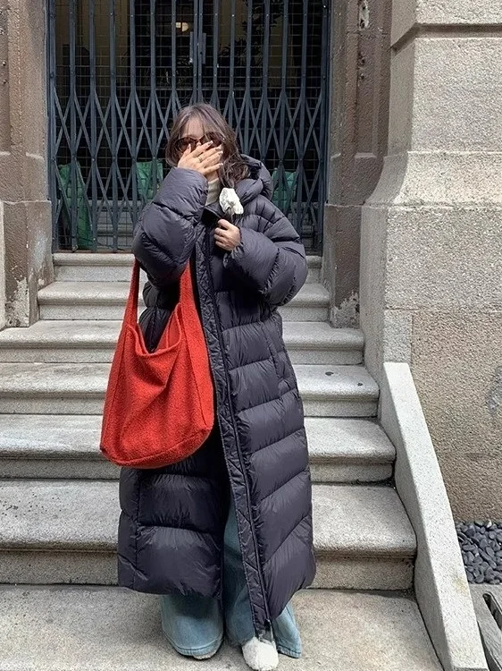 Faionable Coppia scozzese con cappuccio lungo in cotone Jaet da donna coreano Sle Calore Capispalla invernale Nuovo arrivo