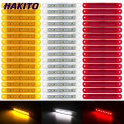 HAKITO 30pcs/20pcs/10pcs 12V 24V 9 LED Light Clearance light For Trailer Truck Yellow White Red LED Side Marker Indicator light