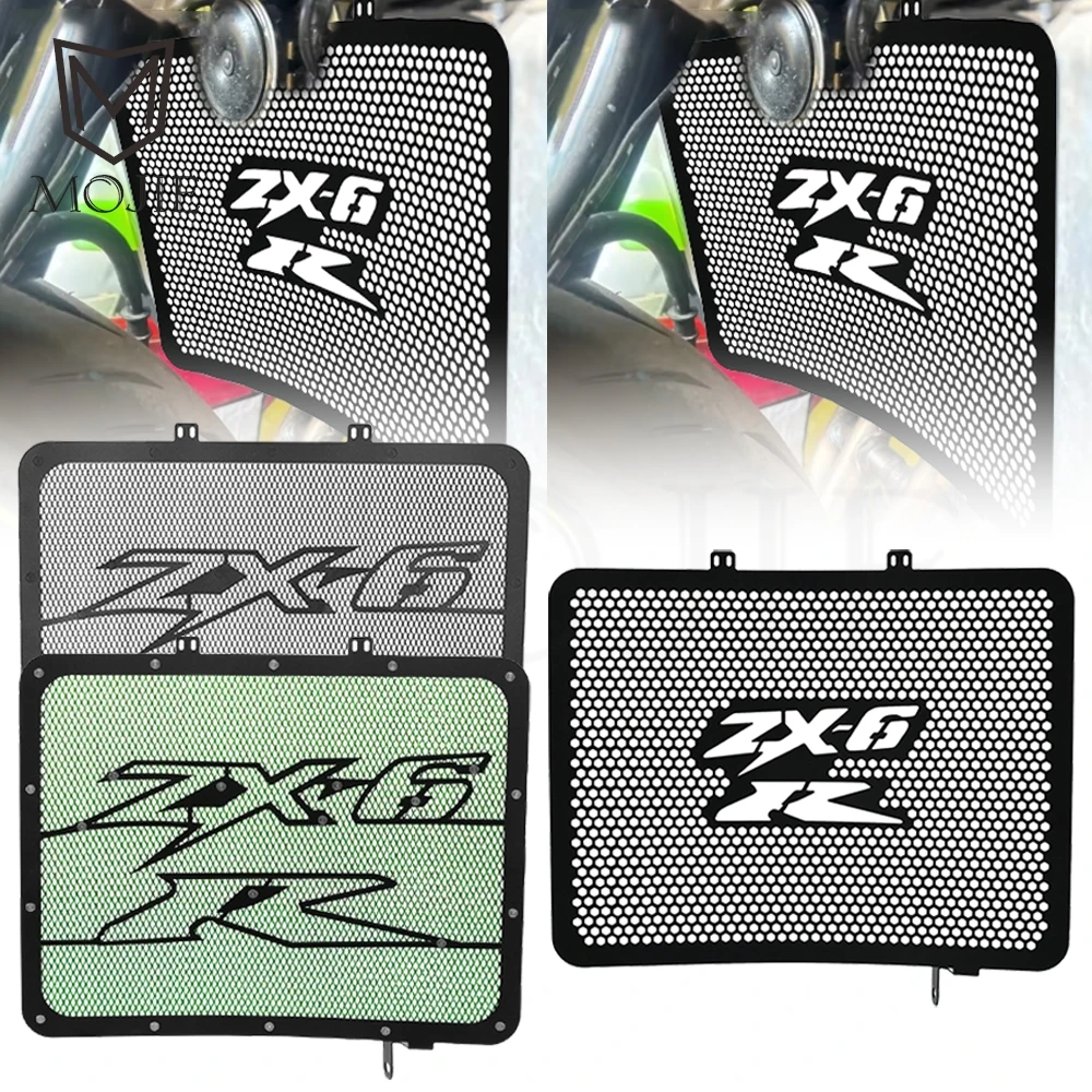 

For Kawasaki Ninja ZX-6R ZX636 ZX-6RR ZX 636 6R 6RR 2003 2004 Motorcycle Radiator Grille Guard Cover Protector Water Tank Shield
