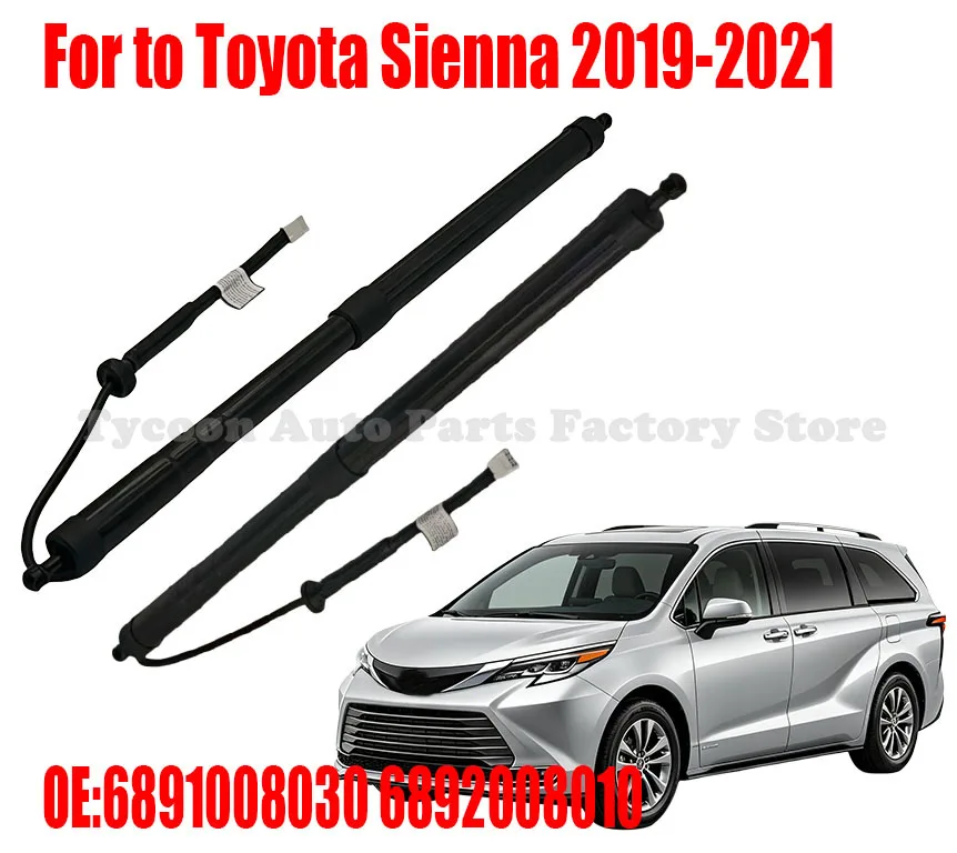 Pair Electric Tailgate Struts for Toyota Sienna 2019-2021 Left & Right OE 68920-08010 68910-08030 Rear Trunk Lift Supports