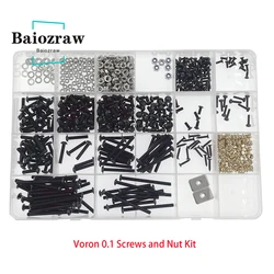 Baiozraw V0.1 /V0.2 3D Printer DIY Project Fasteners Screws Nuts Full Kit V0.1 upgrade Full Kit for Voron 0.2 / Voron 0.1