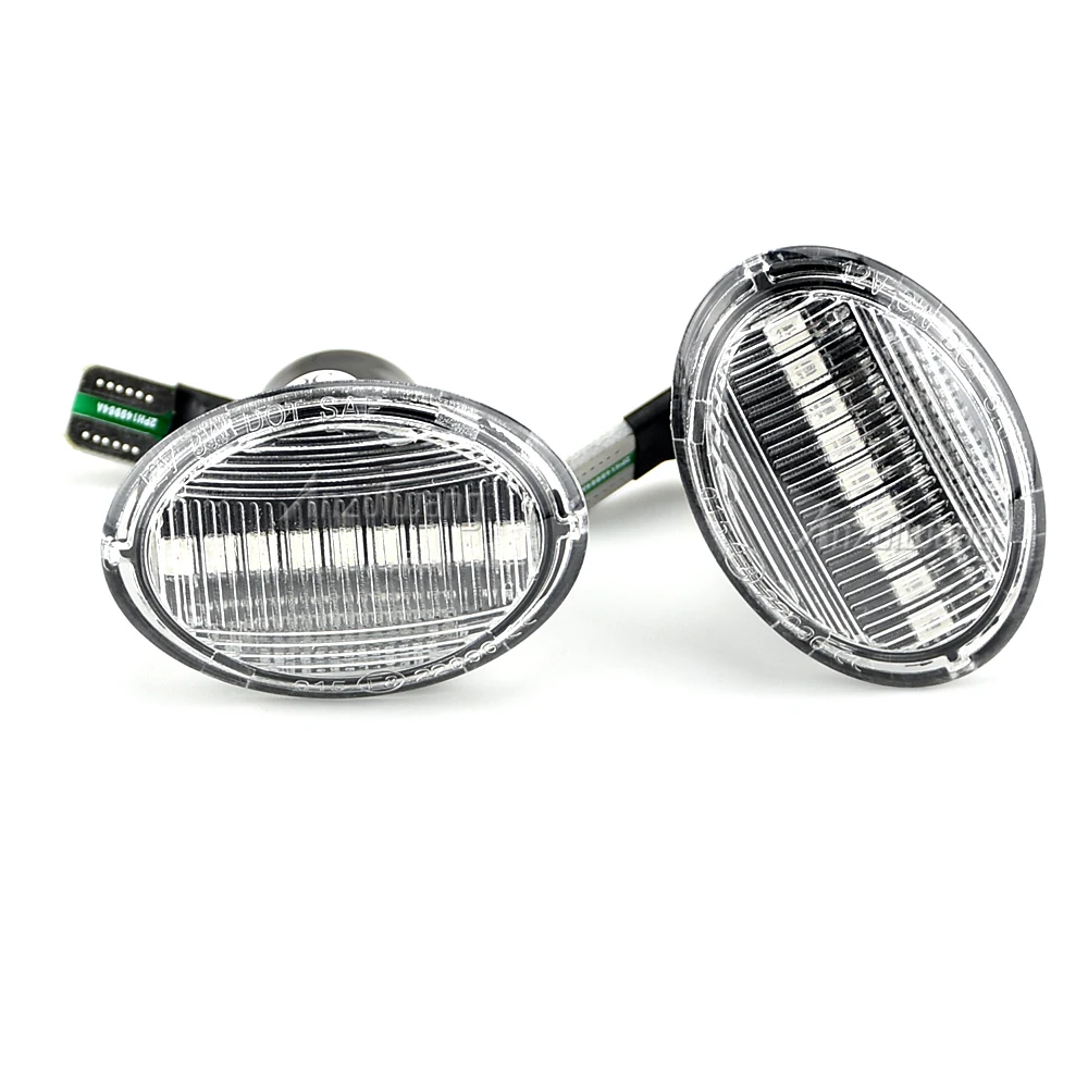 

For FIAT 500 For Lancia Lybra Ypsilon 51825157 2 pcs LED Dynamic Lamps Car Fender Lights Car Side Marker Lights Turn Signal