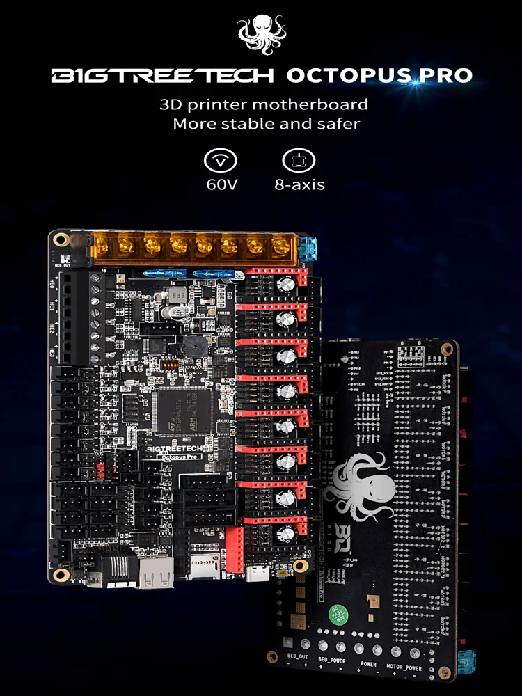 BIGTREETECH Octopus PRO V1.0/V1.1 Moederbord On-Board MAX31865 TMC2209 Raspberry Pi Control Board VS Ender3 V2 Voor PITFT - afbeelding 2