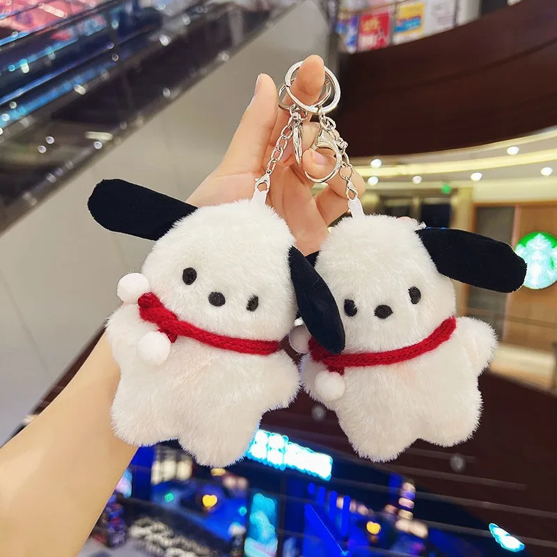 

New Sanrio Plush Toys Pachacco Keychain Kawaii 산리오 포차코 Keychain Cute Stuffed Toys Doll Girl Bag Backpack Decor Christmas Gift